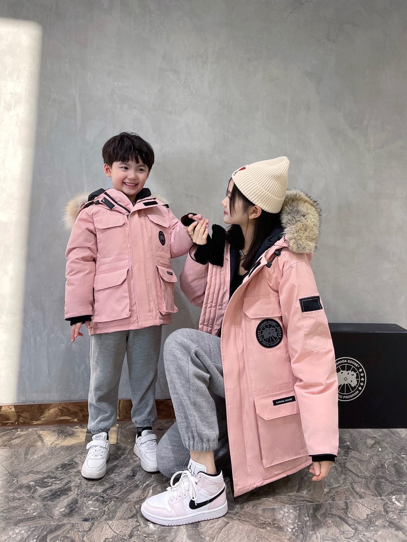Canada Goose Kids' Fur-Trim Hooded Down Jacket — context