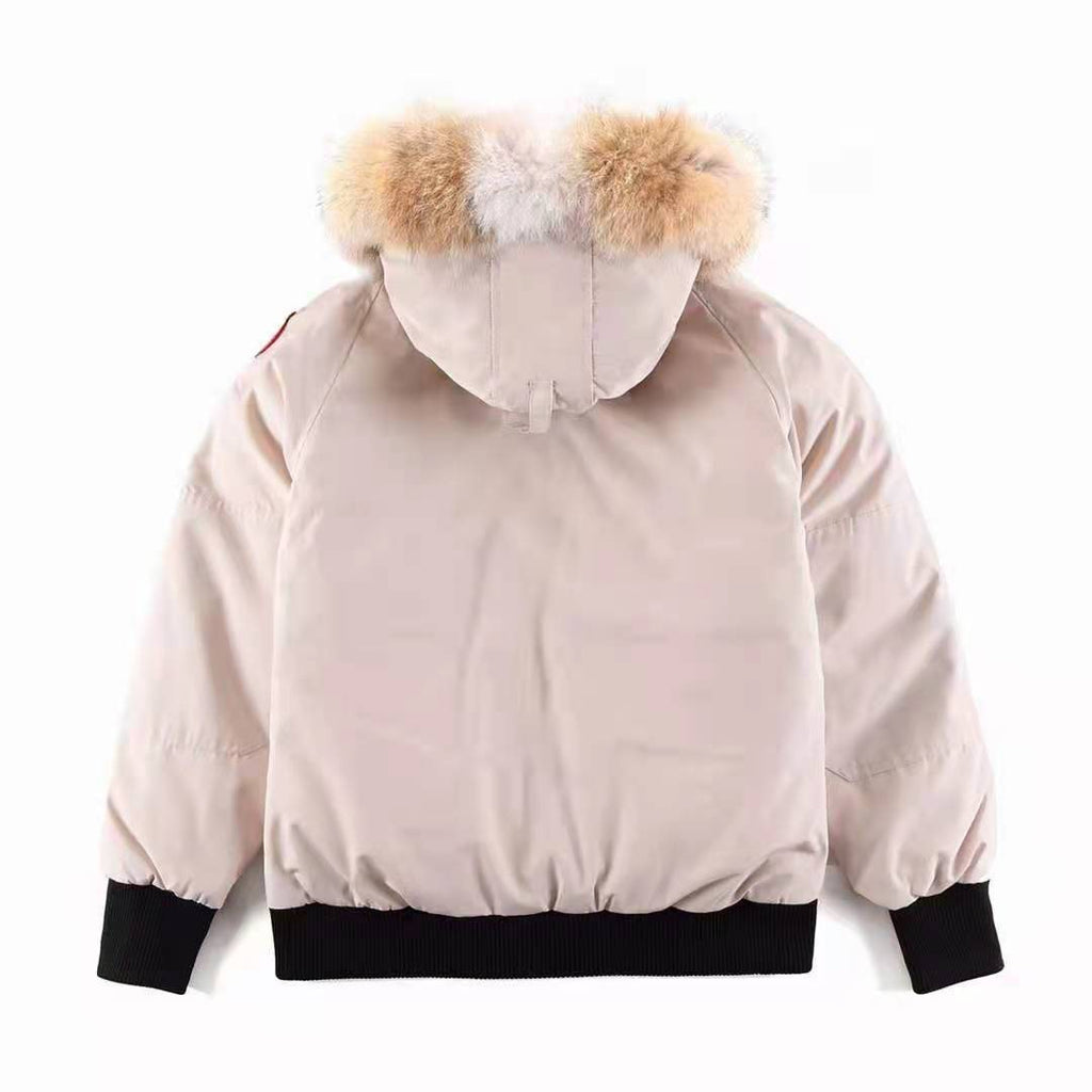 Canada Goose Fur-Trim Hooded Bomber Jacket — back