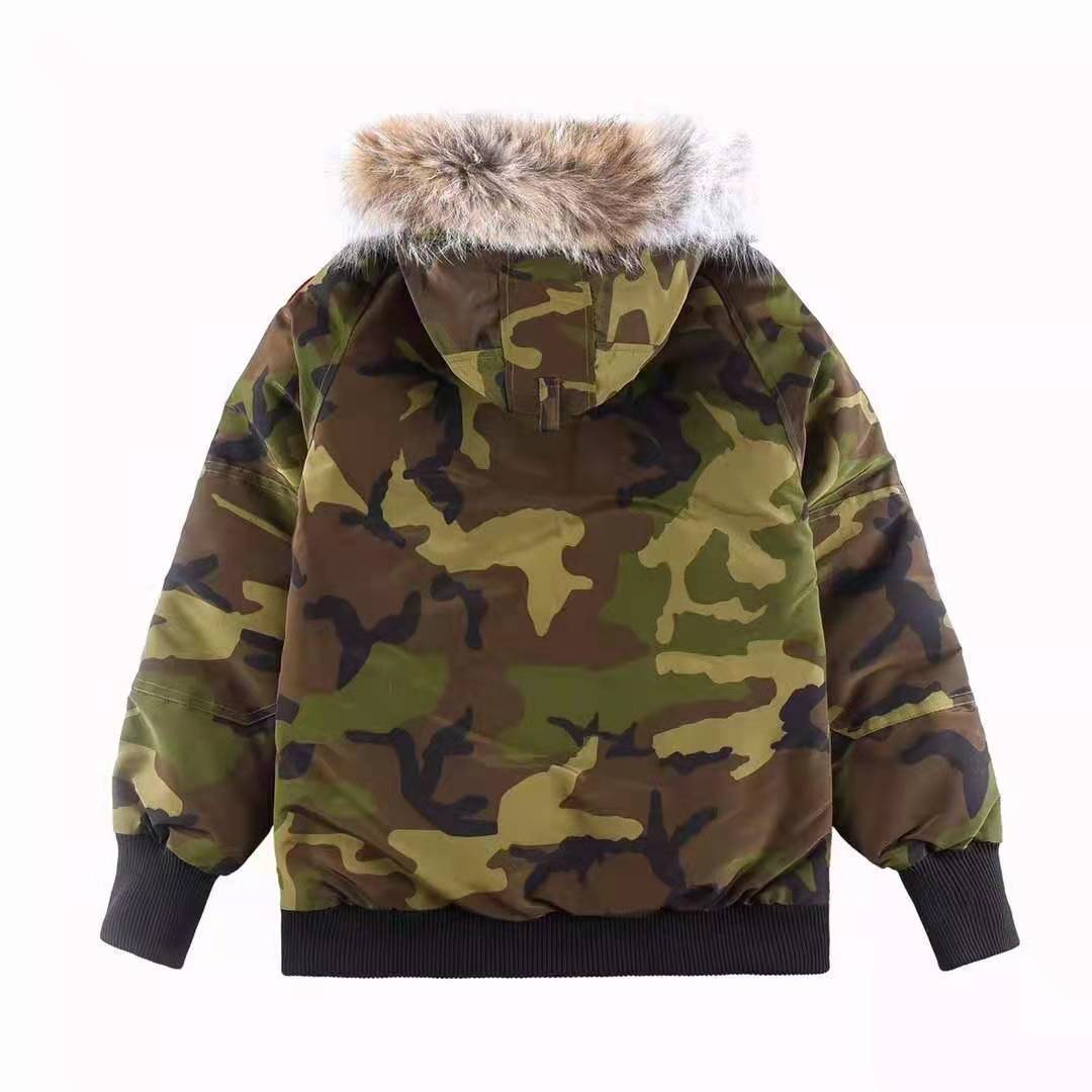 Canada Goose Fur-Trim Hooded Bomber Jacket — back