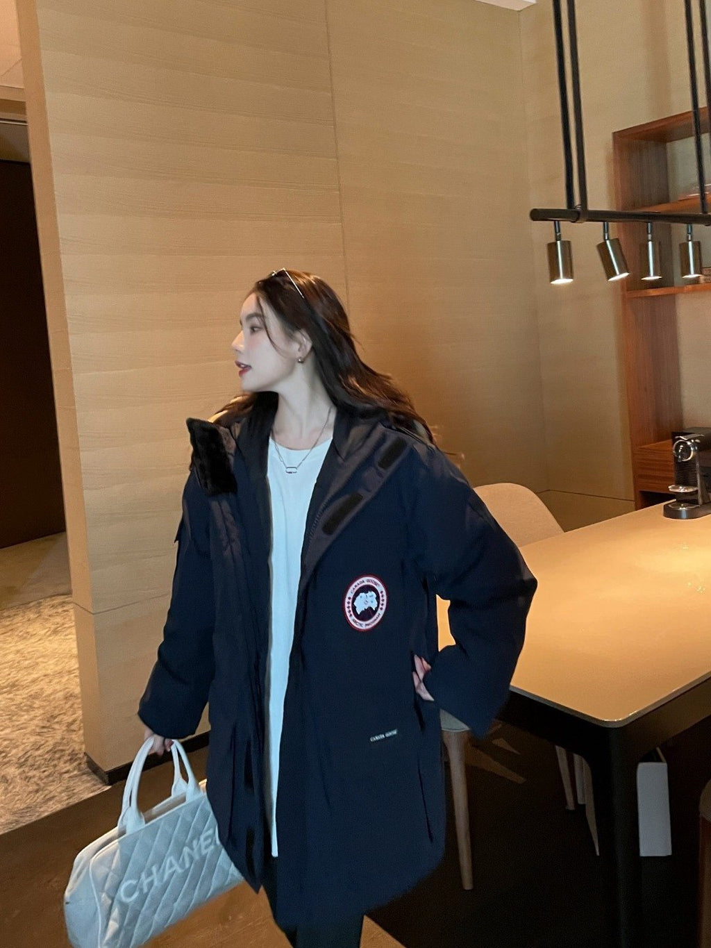 Canada Goose Hooded Fur-Trim Puffer Jacket — front