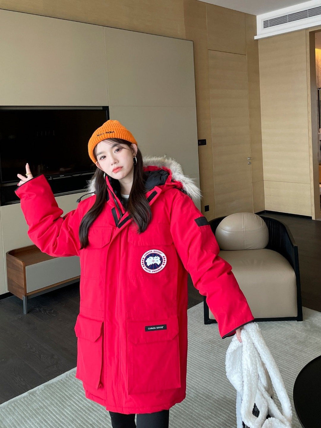Canada Goose Hooded Fur-Trim Puffer Jacket — front