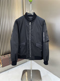 Prada Black Zip-Front Bomber Jacket — hero