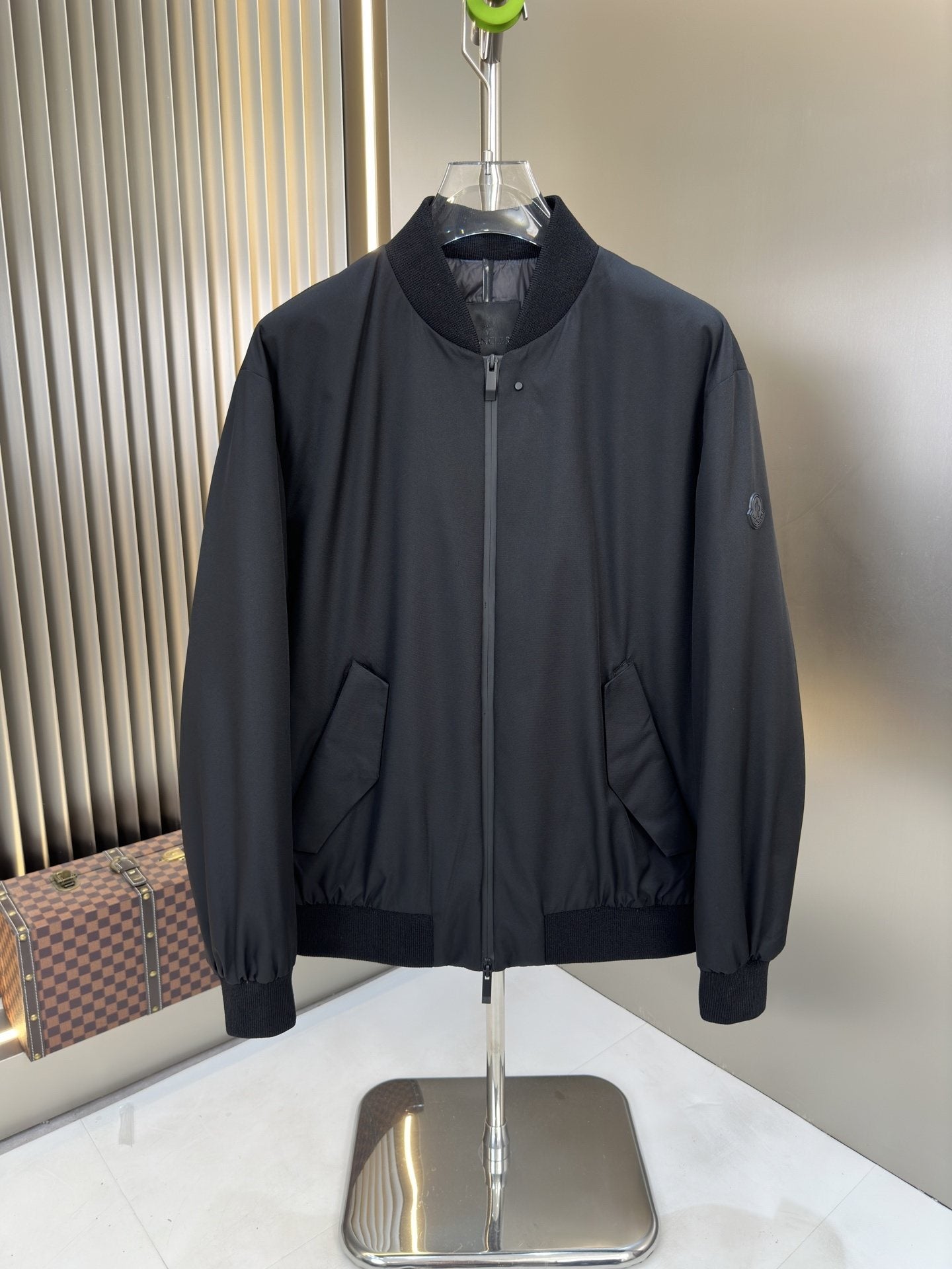 Moncler Black Short Down Coat — hero