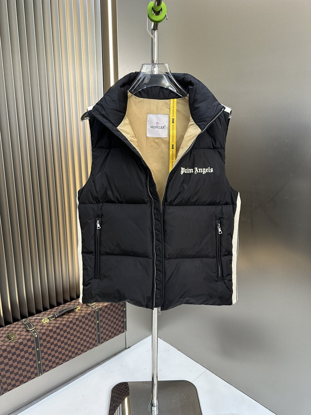 Moncler Quilted Down Vest — detail