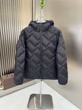 Moncler Chevron-Quilted Hooded Puffer Coat — hero