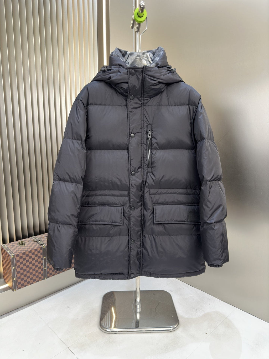 Burberry Black Hooded Quilted Puffer Jacket — hero