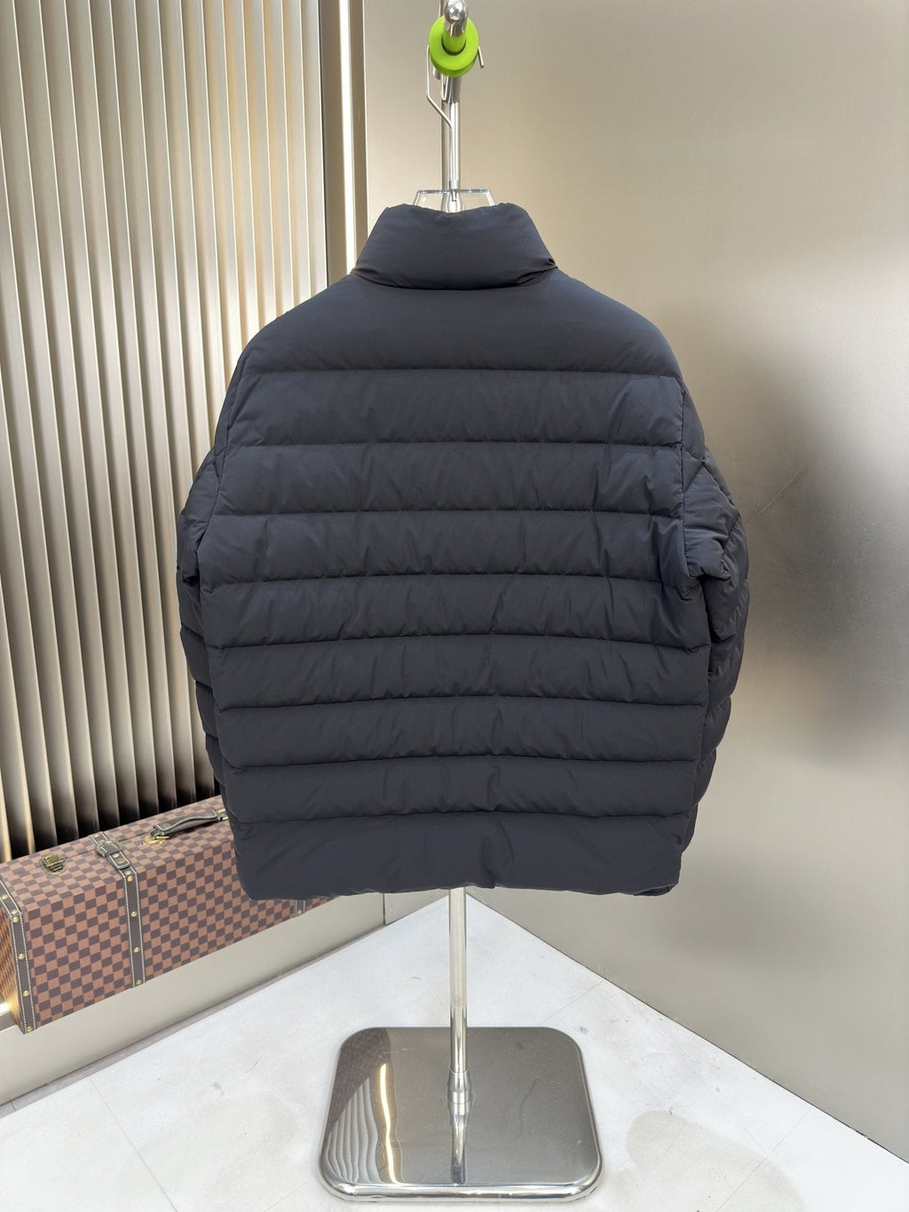 Moncler Quilted Puffer Coat with Sleeve Badge — back