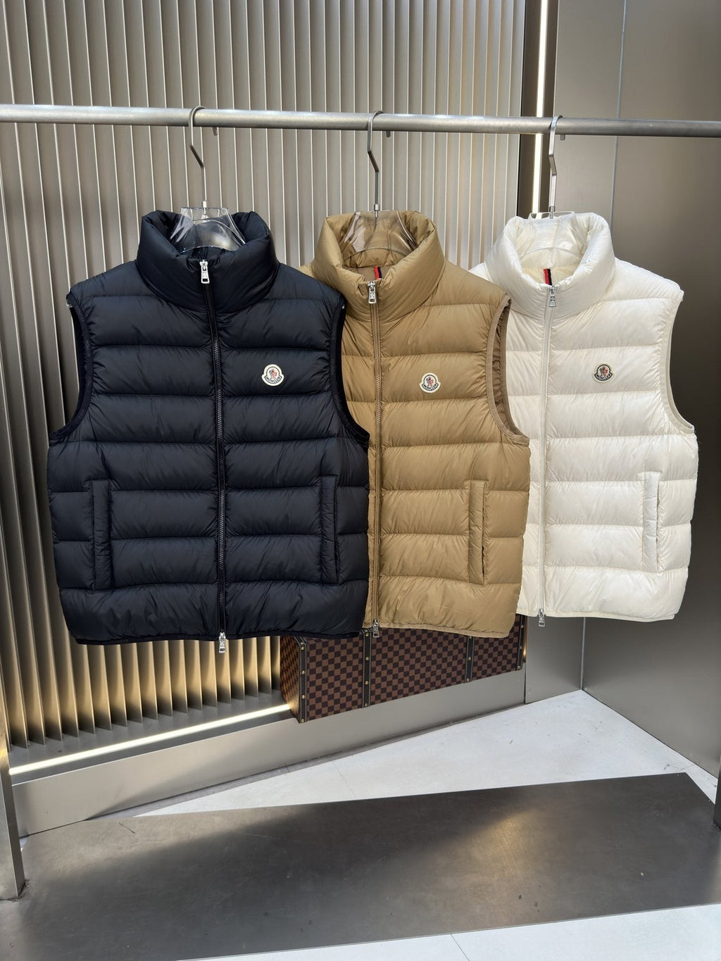 Moncler Quilted Stand-Collar Down Vest — comparison
