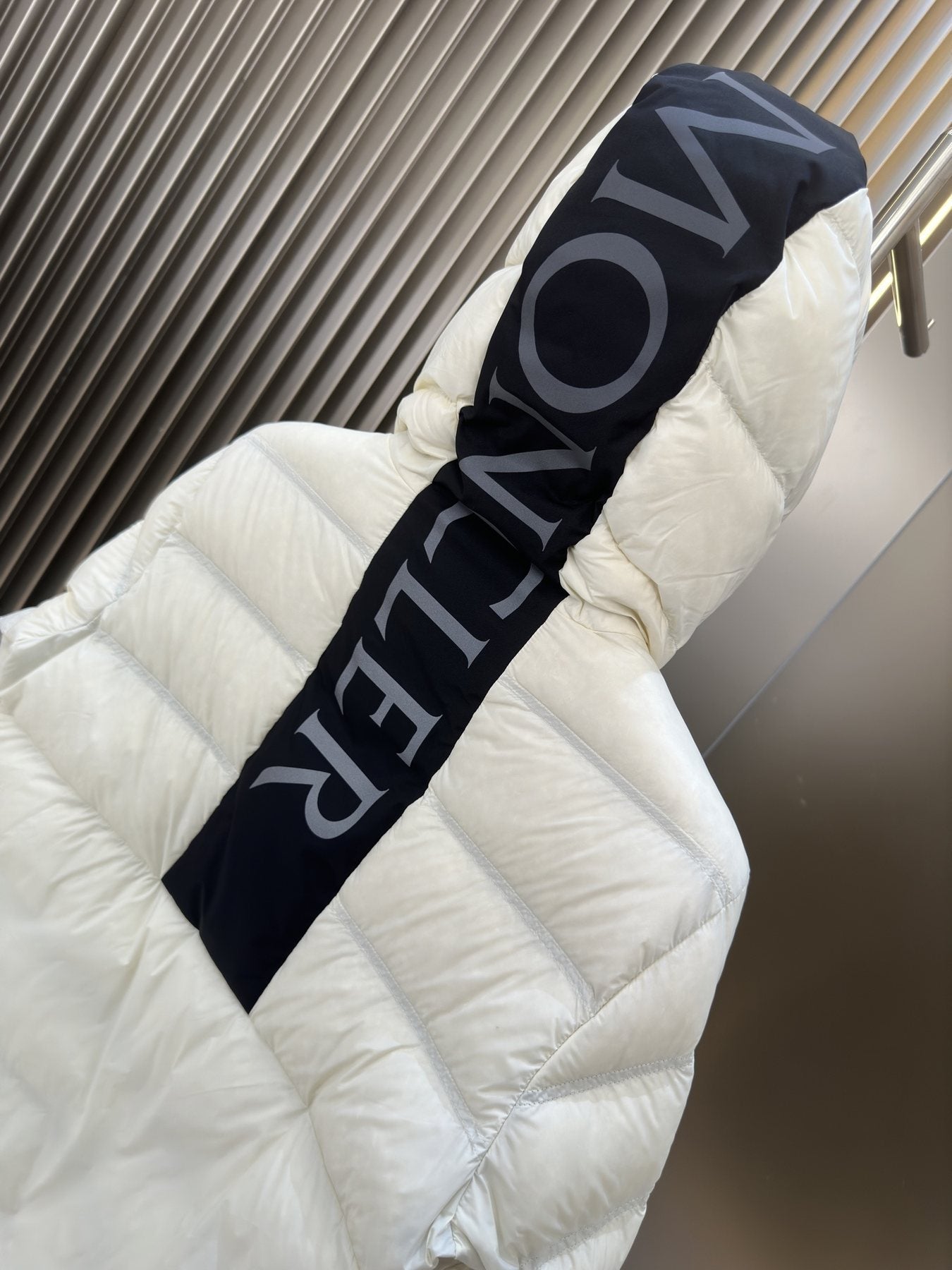 Moncler Hooded Reversible Puffer Coat — fabric_closeup