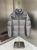LV Hooded Tonal Monogram Puffer Coat — front