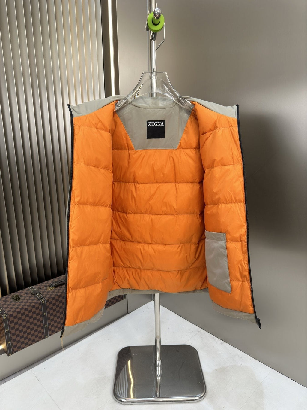 Zegna Reversible Quilted Puffer Coat — detail