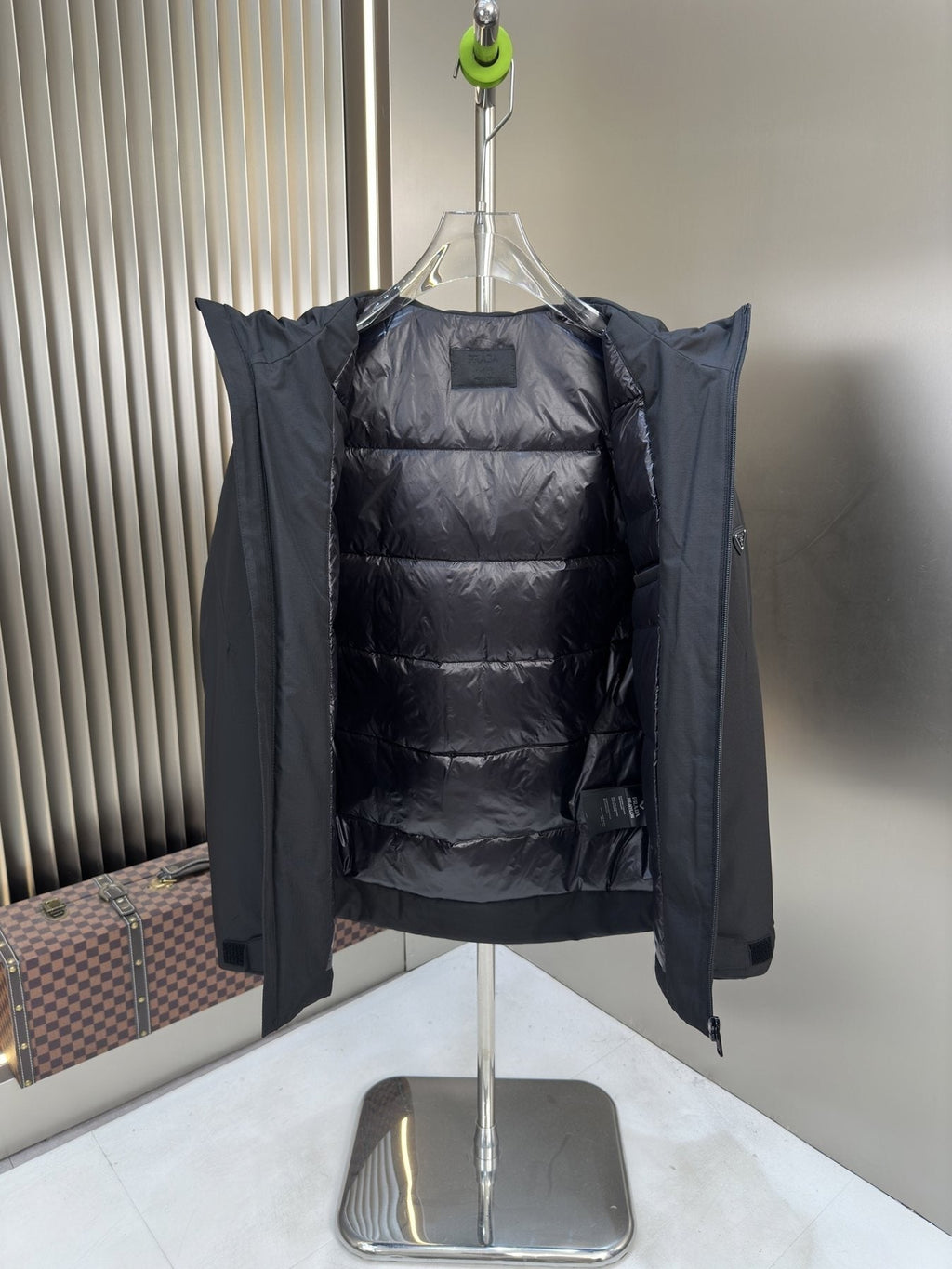 Prada Hooded Puffer Jacket — detail