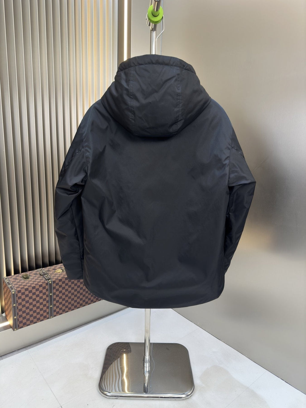 Prada Black Hooded Utility Jacket — back