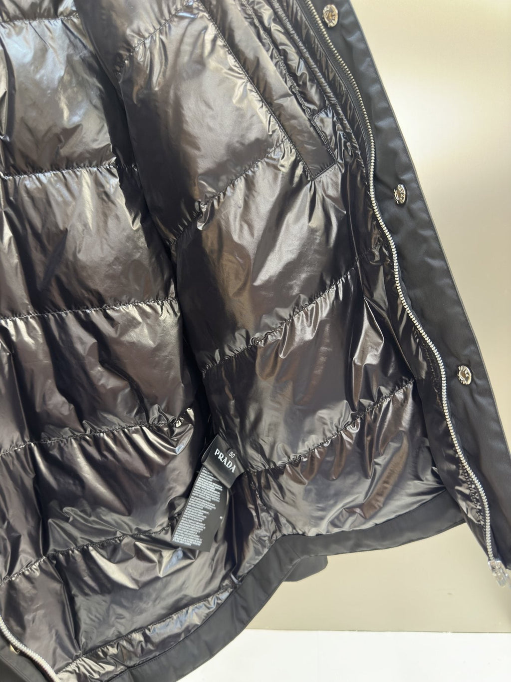 Prada Black Hooded Utility Jacket — detail