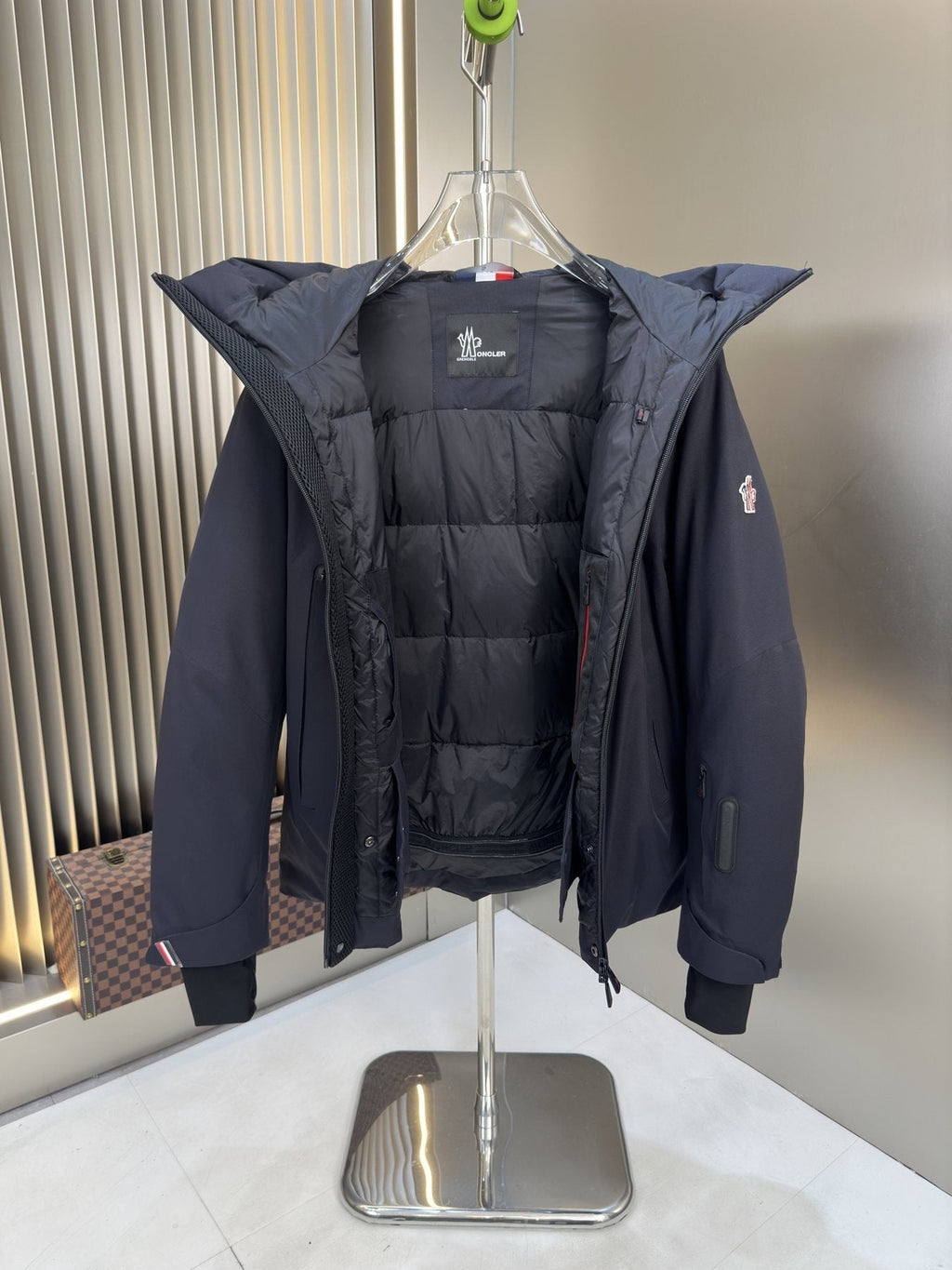 Moncler Hooded Puffer Coat — detail
