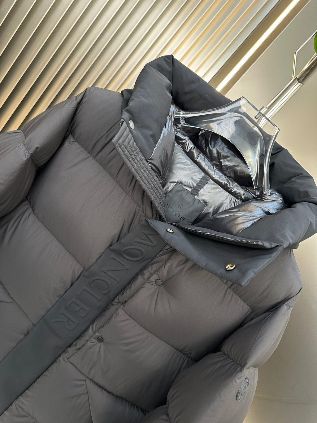 Moncler Hooded Quilted Puffer Coat — fabric_closeup