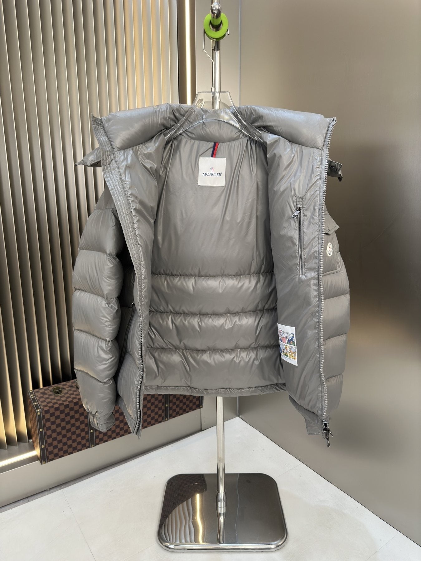 Moncler Hooded Quilted Puffer Coat — neck_label
