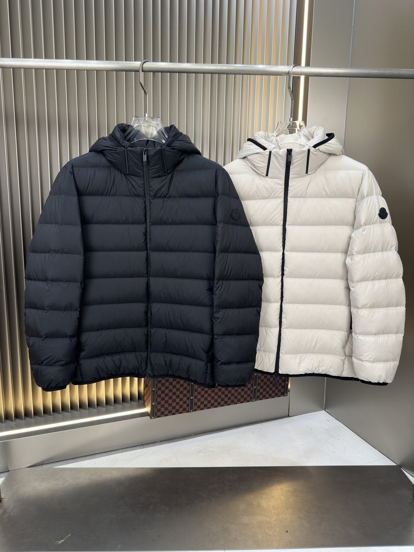 Men Moncler coat Hooded Quilted Puffer Jacket — comparison