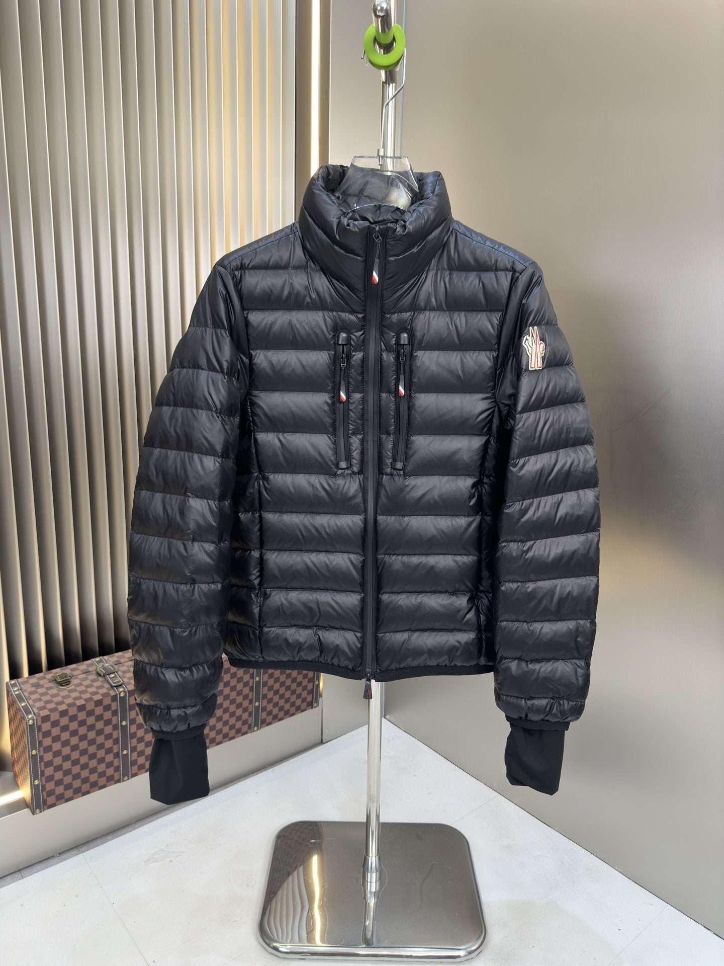 Men Moncler coat Black Quilted Zip-Front Puffer Jacket — hero
