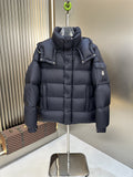 Men Moncler coat Black Hooded Quilted Puffer Jacket — hero