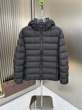 Men Moncler coat Black Hooded Quilted Puffer Jacket — hero