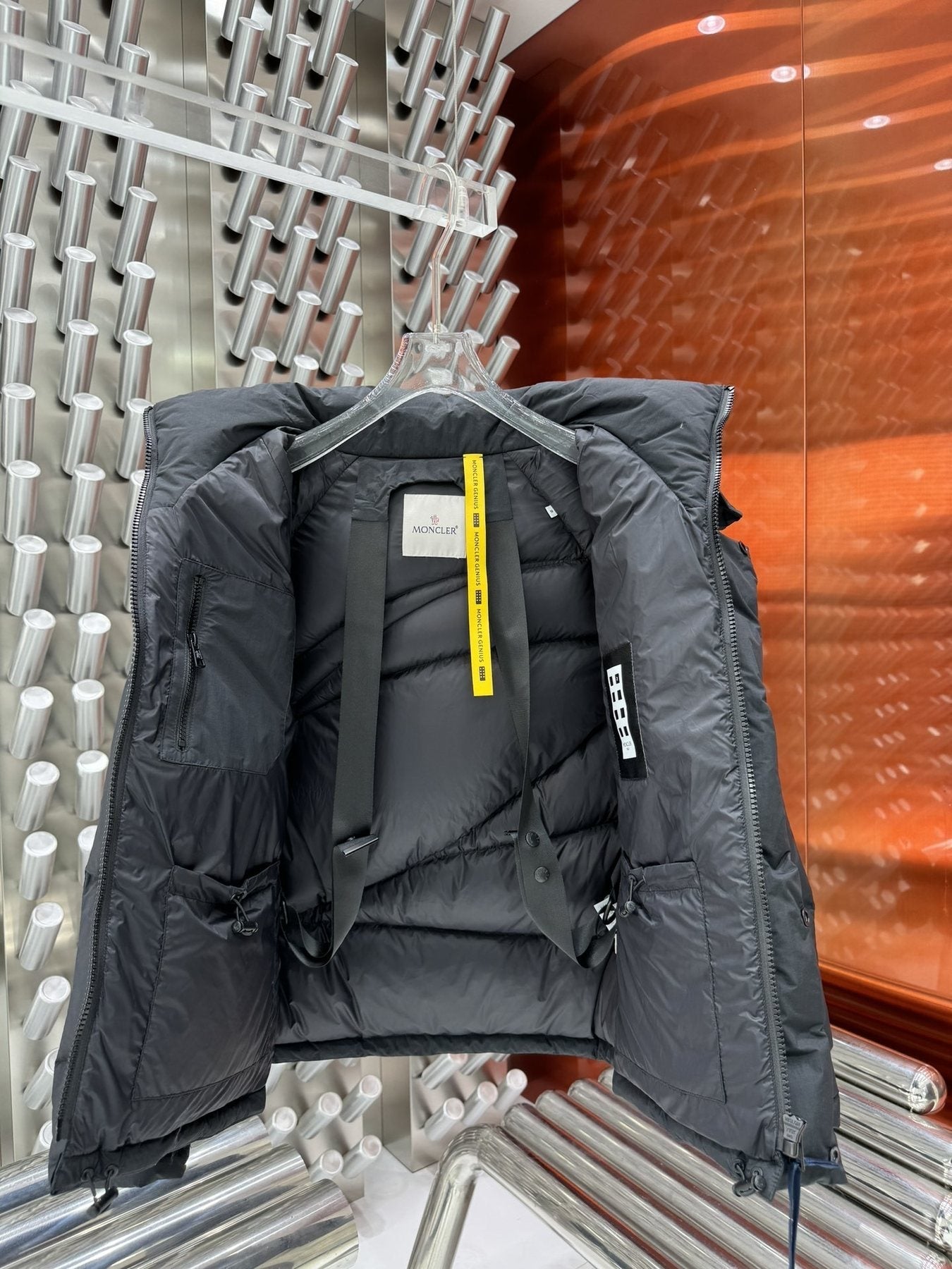 Men Moncler coat Hooded Quilted Puffer Jacket — detail