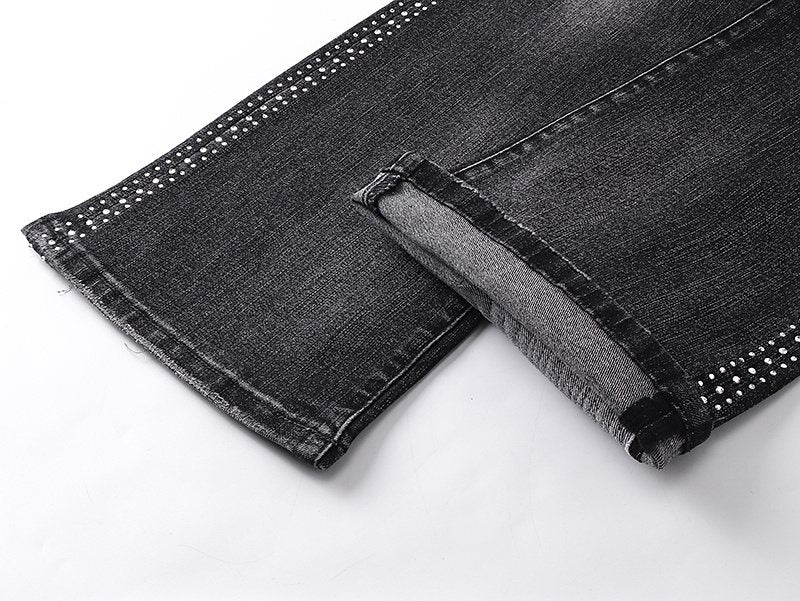 Purple Brand Studded Side-Trim Washed Jeans — detail