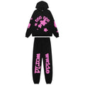 Sp5der Pink Star Graphic Matching Set - Black — hero