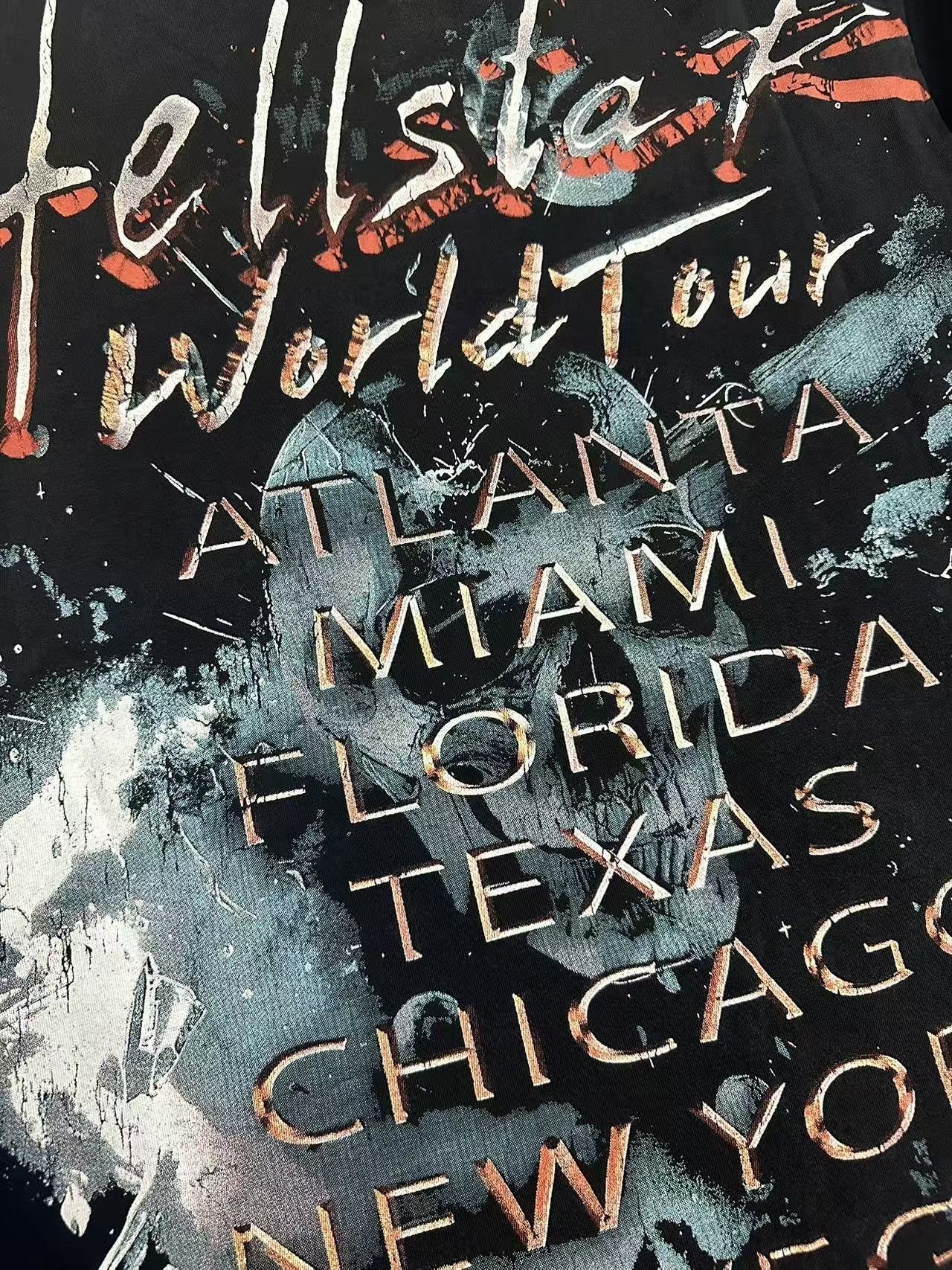 Hellstar Skull & City-List Graphic T-Shirt — detail