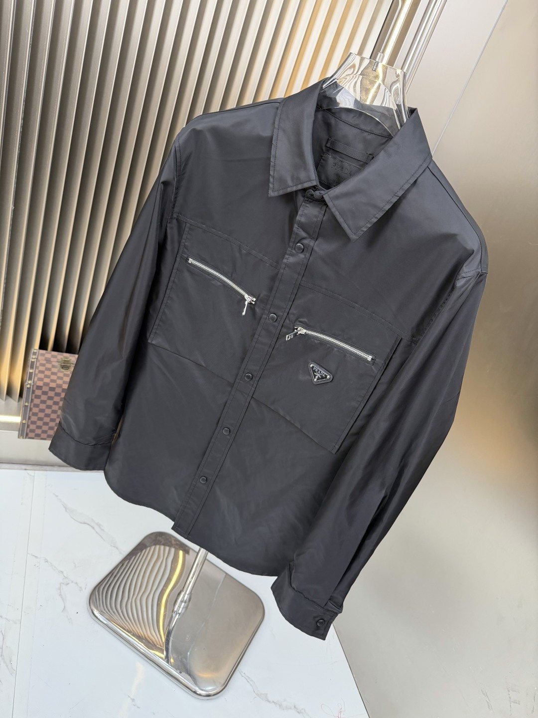 Prada Zip Detail Overshirt Jacket — detail