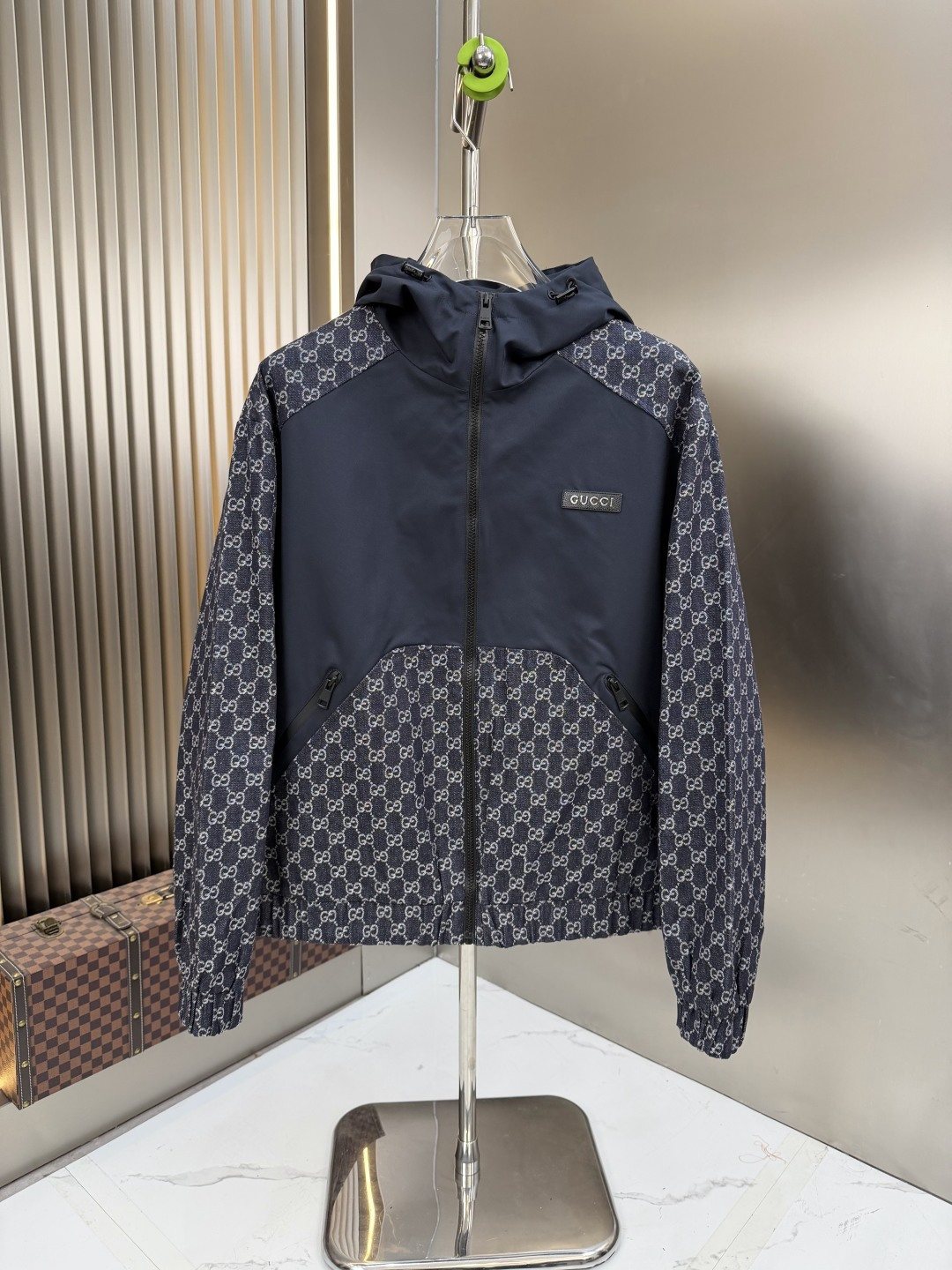 2026 Original Jacket Monogram Panel Hooded Jacket — front