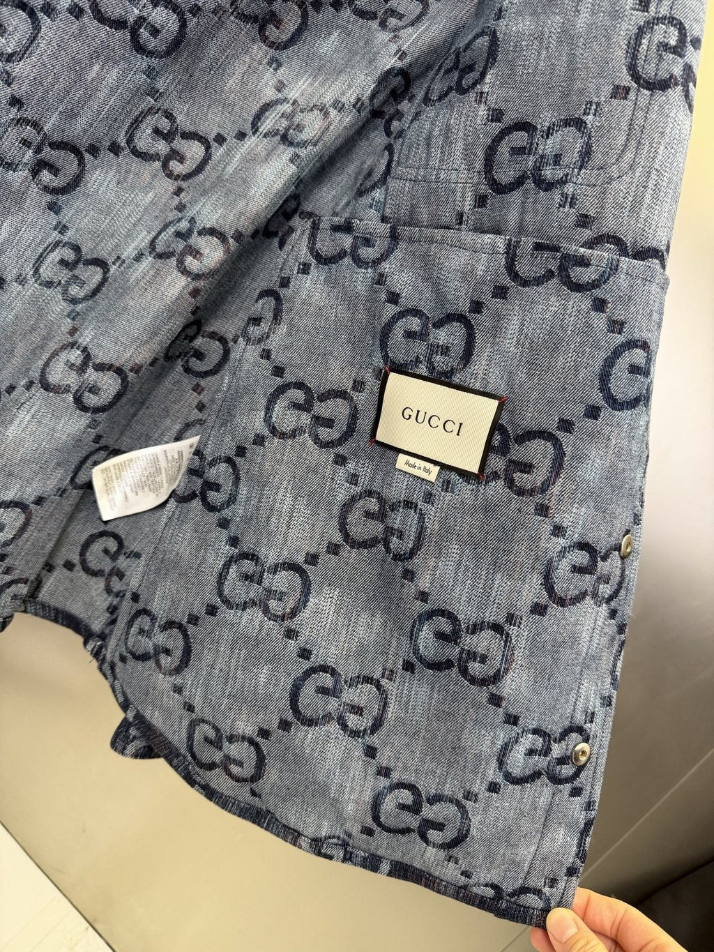 2026 Original Jacket Blue Monogram Denim Jacket — neck_label