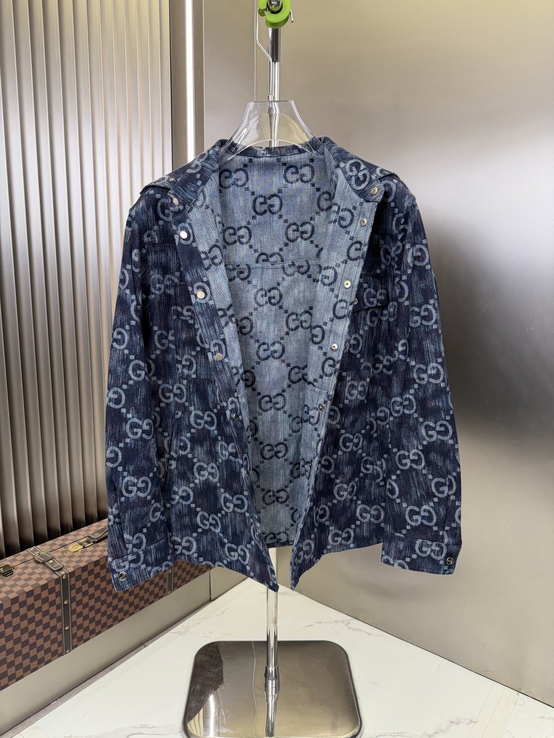 2026 Original Jacket Blue Monogram Denim Jacket — detail