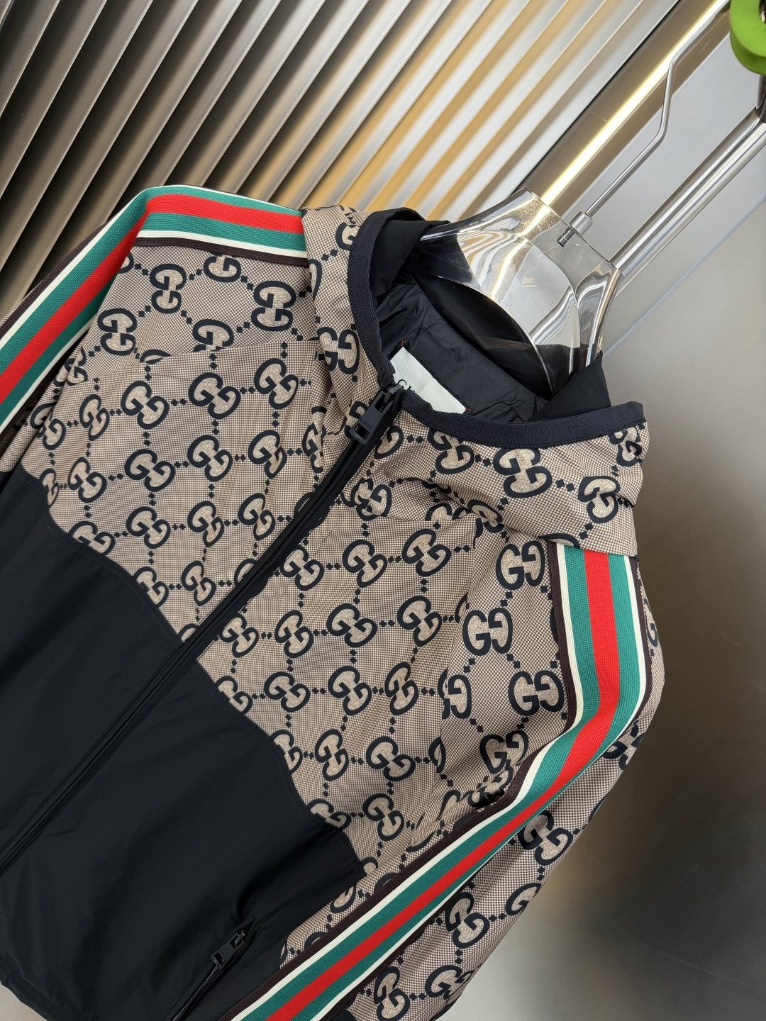 2026 Original Jacket Beige Monogram Color-Block Jacket — detail