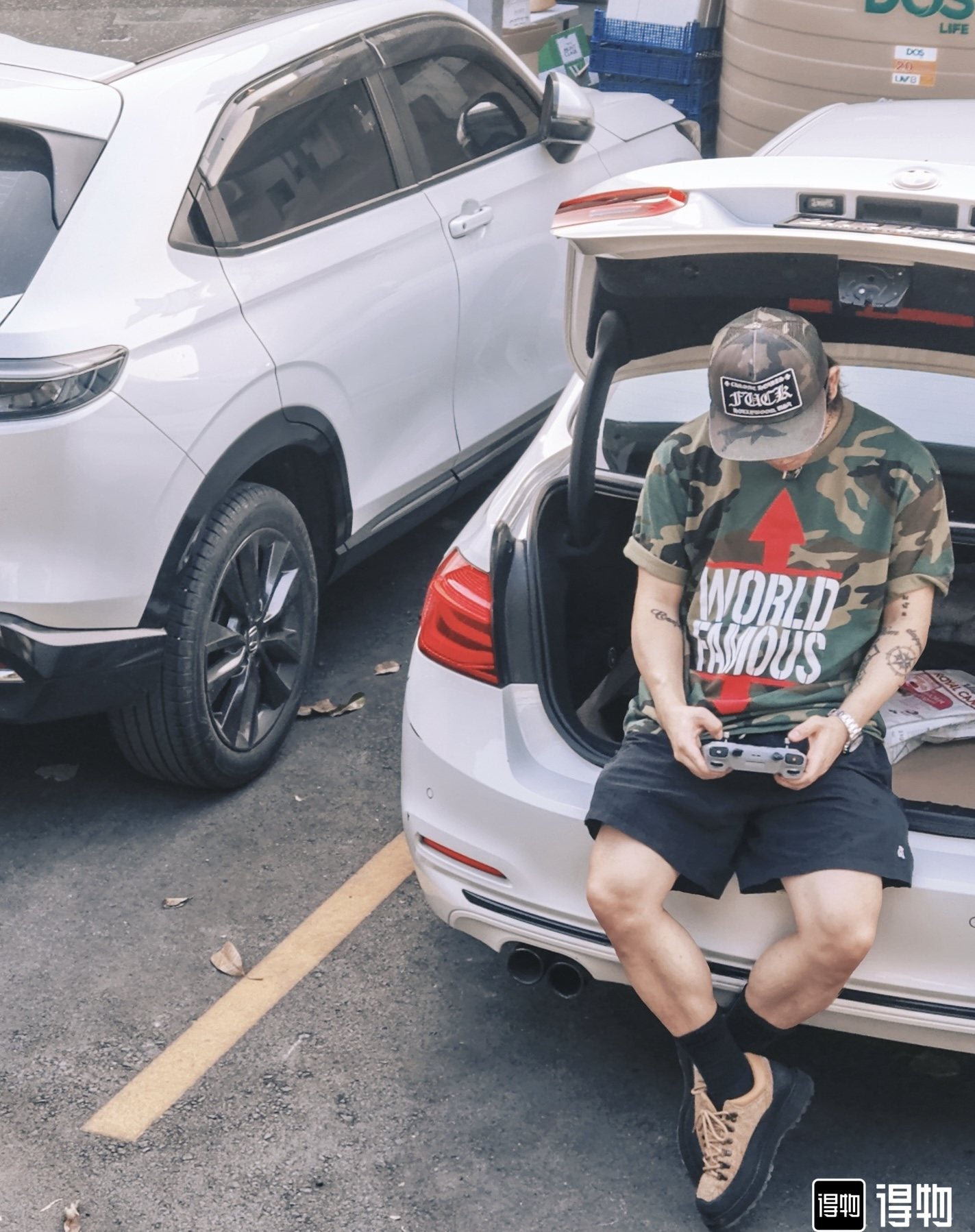 Supreme World Famous Camo Graphic T-Shirt — context