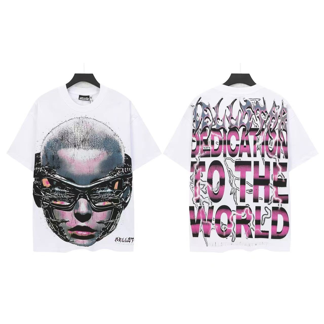 Hellstar Dedication To The World Face Graphic T-Shirt — front