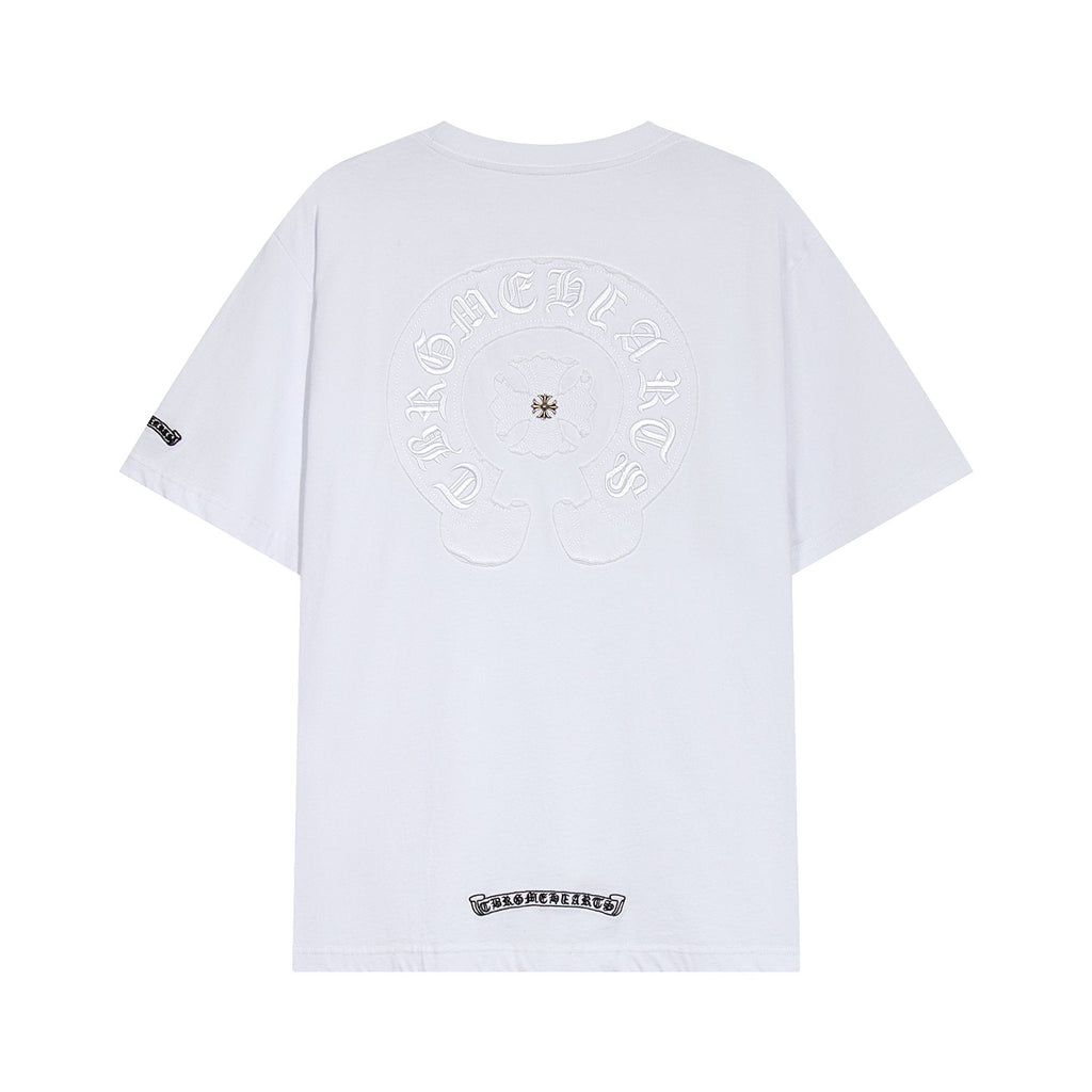 Chrome Hearts Horseshoe Floral Graphic T-Shirt — back