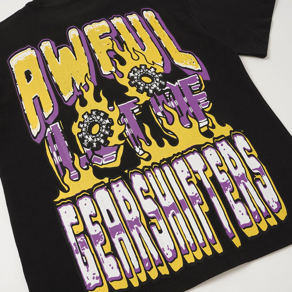 THAT'S A AWFUL LOT OF COUGH SYRUP Black Front & Back Graphic T-Shirt — detail