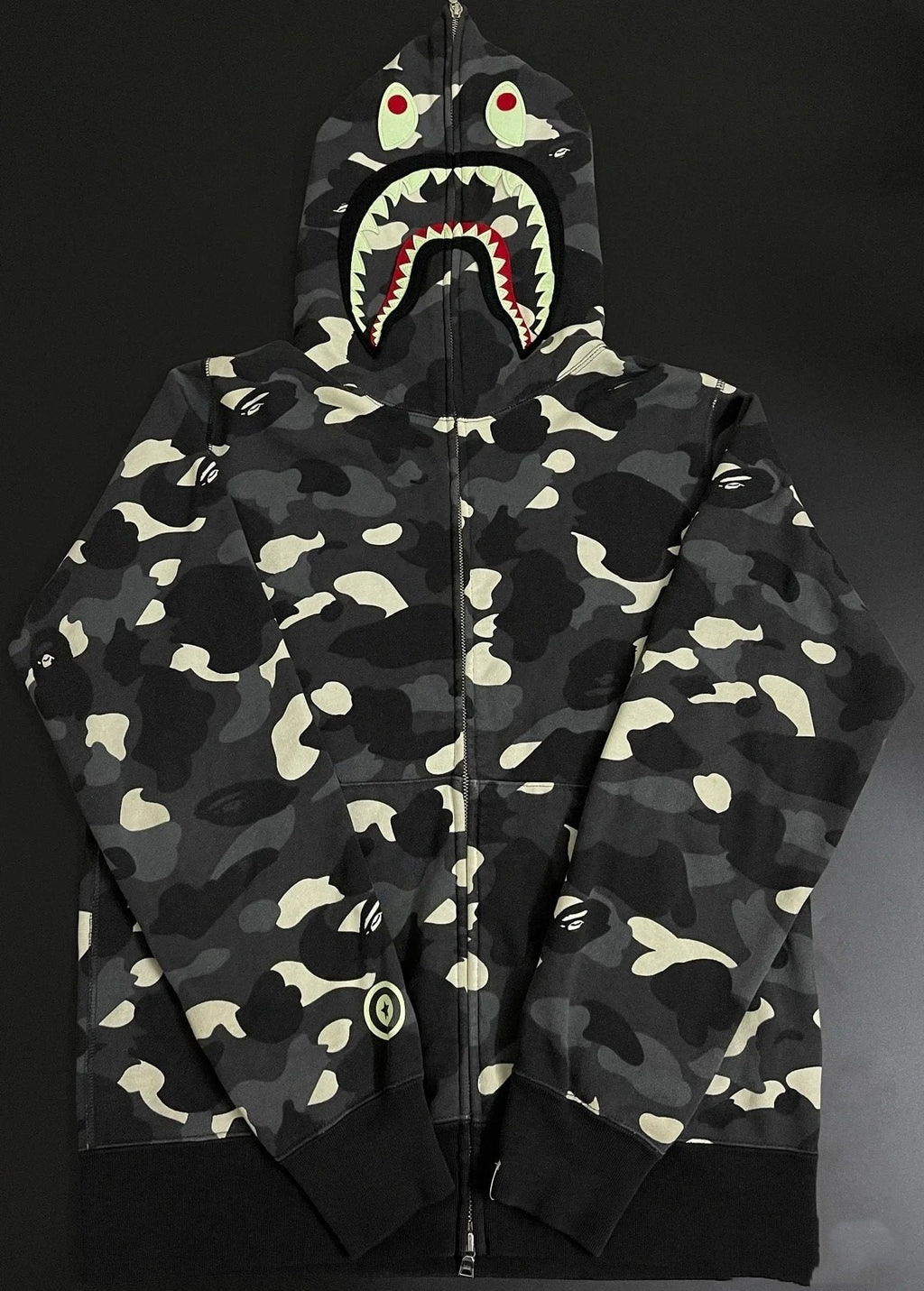 BAPE Shark Full-Zip Camo Hoodie — hero