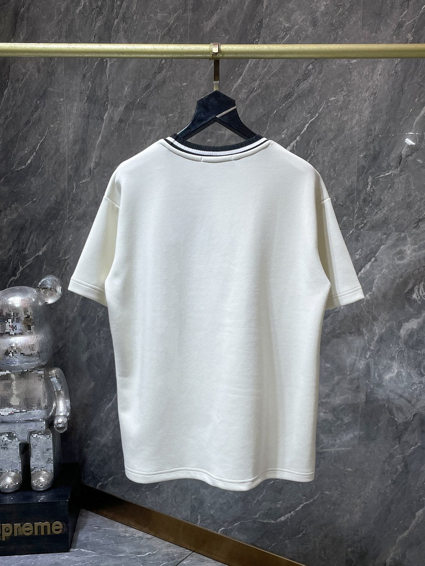 Chrome Hearts Off White Contrast Stitch T-Shirt — back