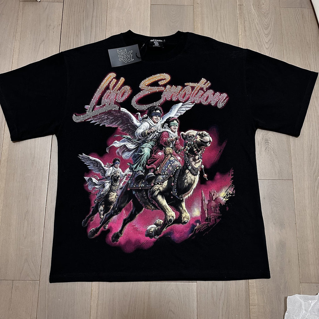 MIXED EMOTION Horse-and-Rider Graphic T-Shirt — hero