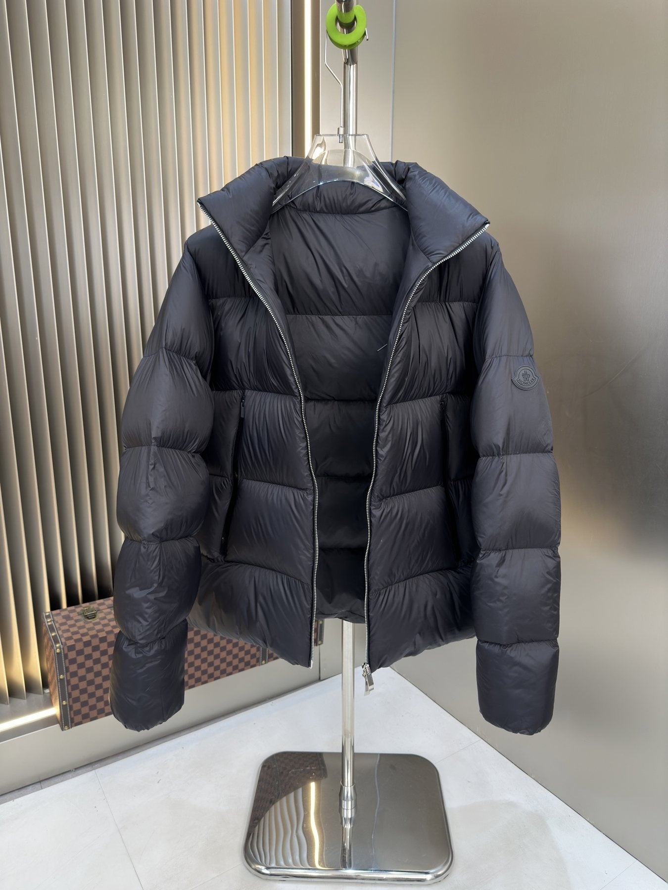 Moncler Stand-Collar Puffer Coat — detail