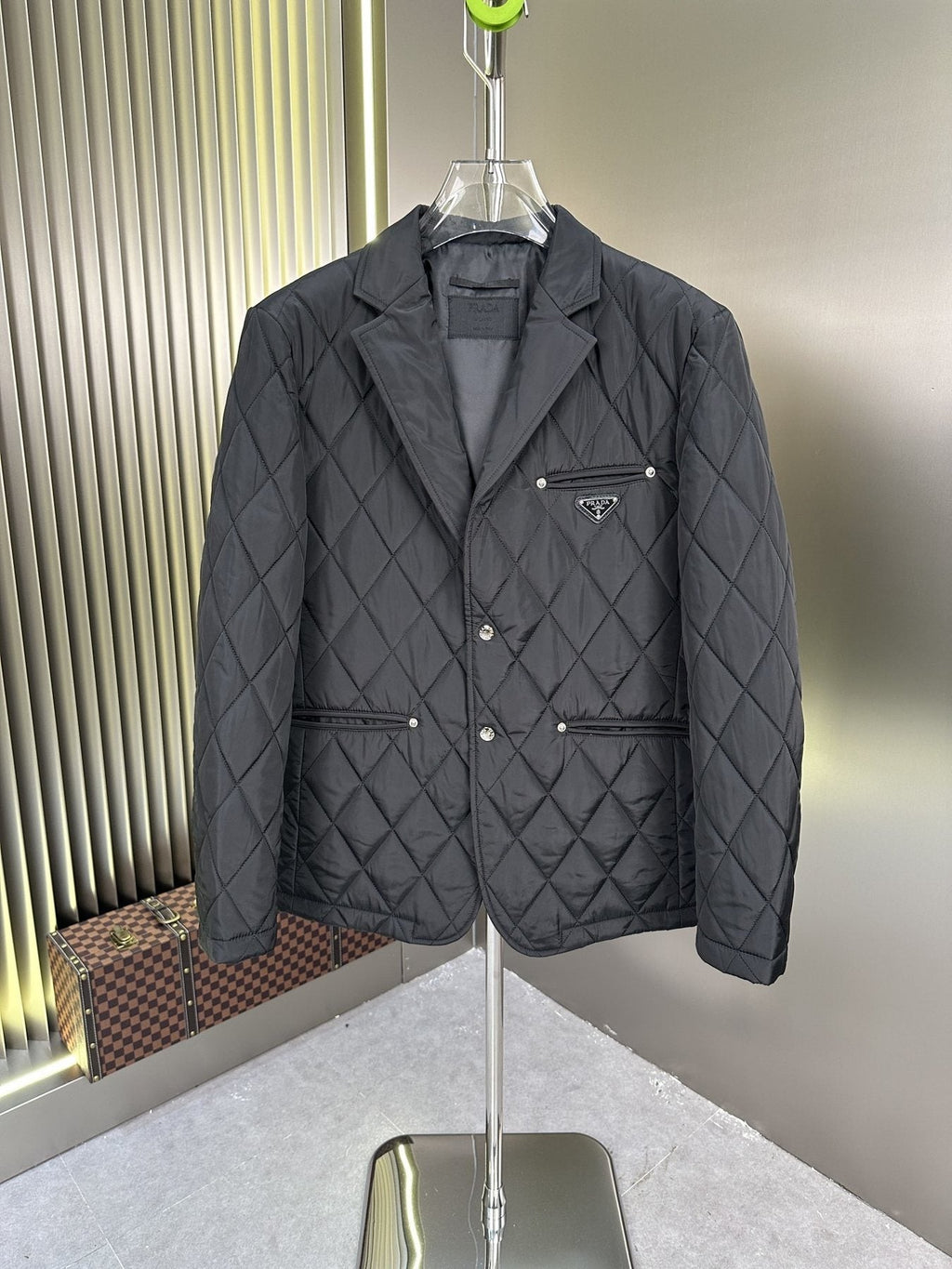 Prada Diamond-Quilted Padded Jacket — hero