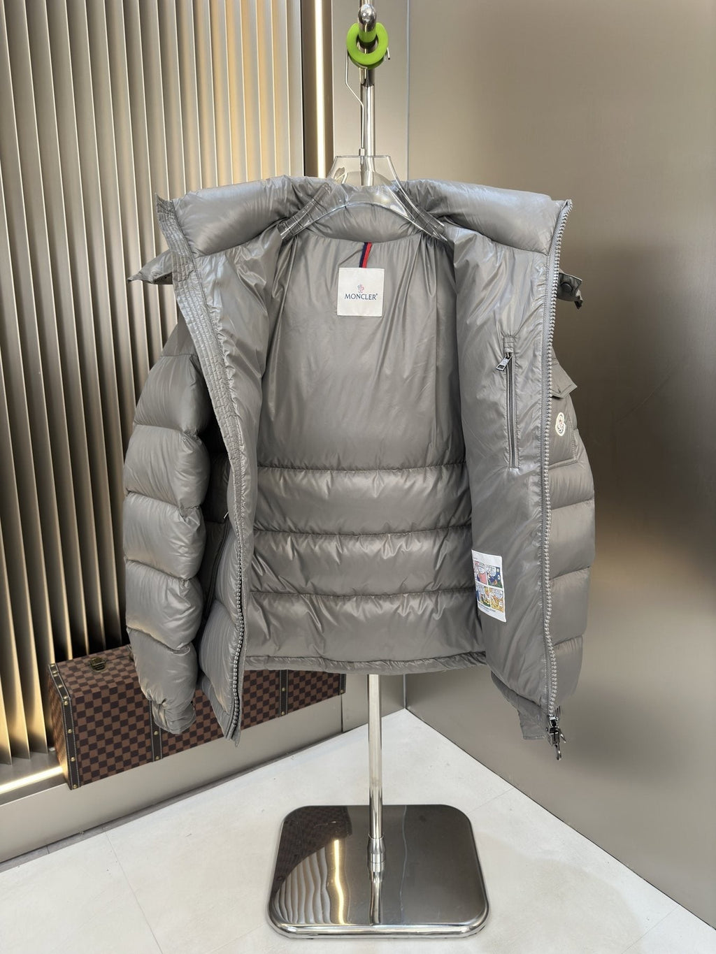 Moncler Maya Hooded Puffer Coat — neck_label