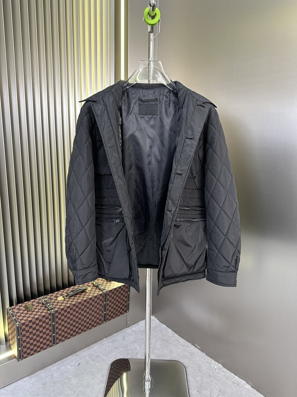 Prada Quilted Multi-Pocket Field Jacket — detail