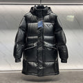 Prada Black Hooded Glossy Quilted Puffer Jacket — hero