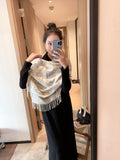 Dior Animal Print Fringed Scarf — hero