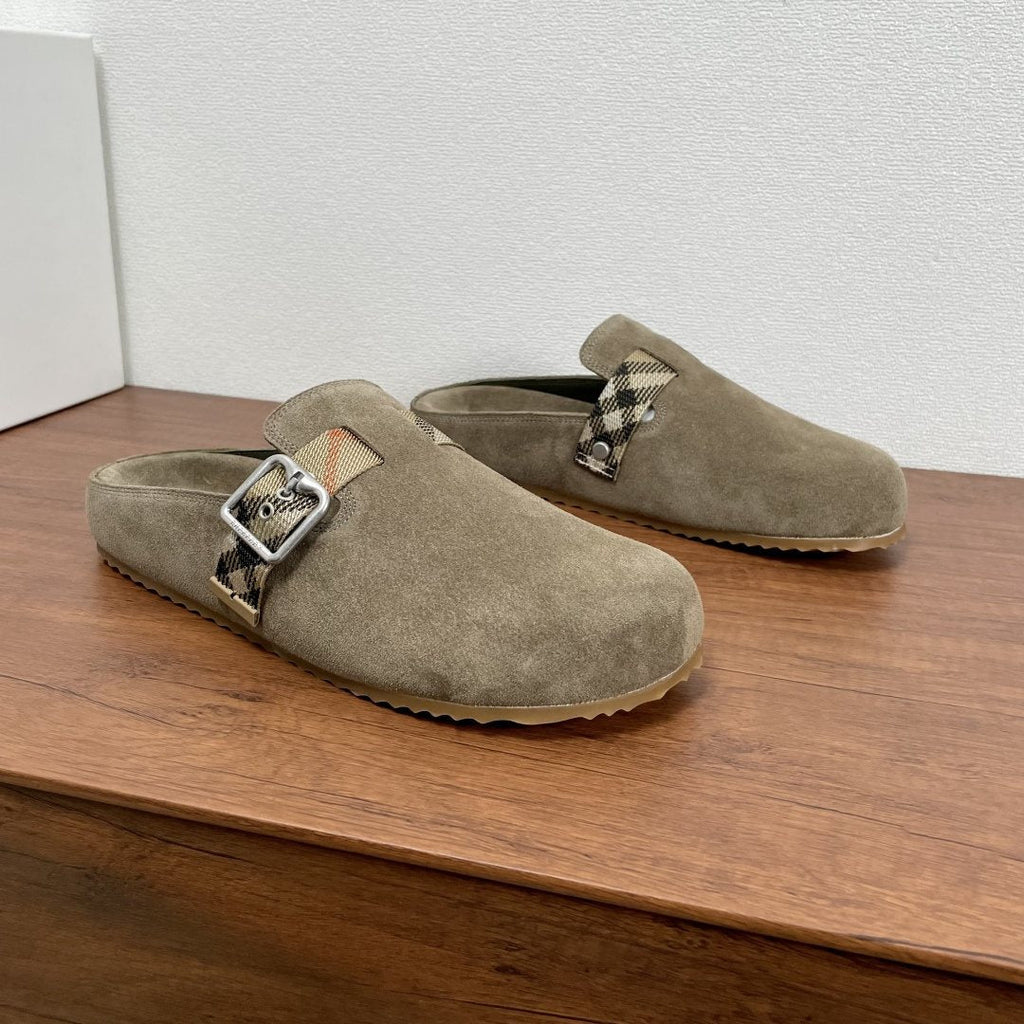 Burberry Check-Strap Slide Sandals — side