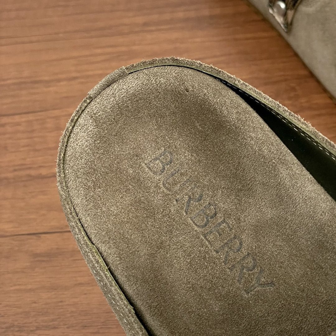 Burberry Check-Strap Slide Sandals — detail