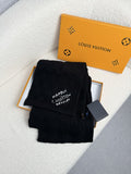 Louis Vuitton Black Logo Knit Scarf — hero